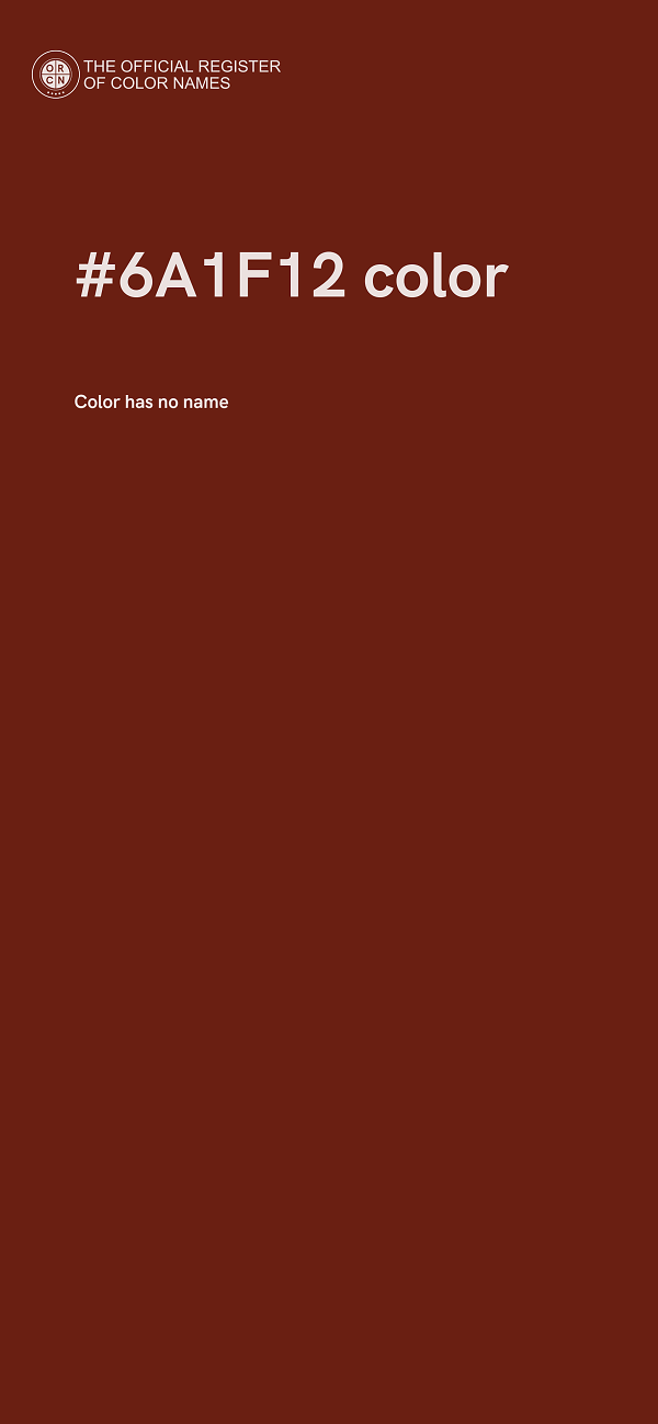 #6A1F12 color image