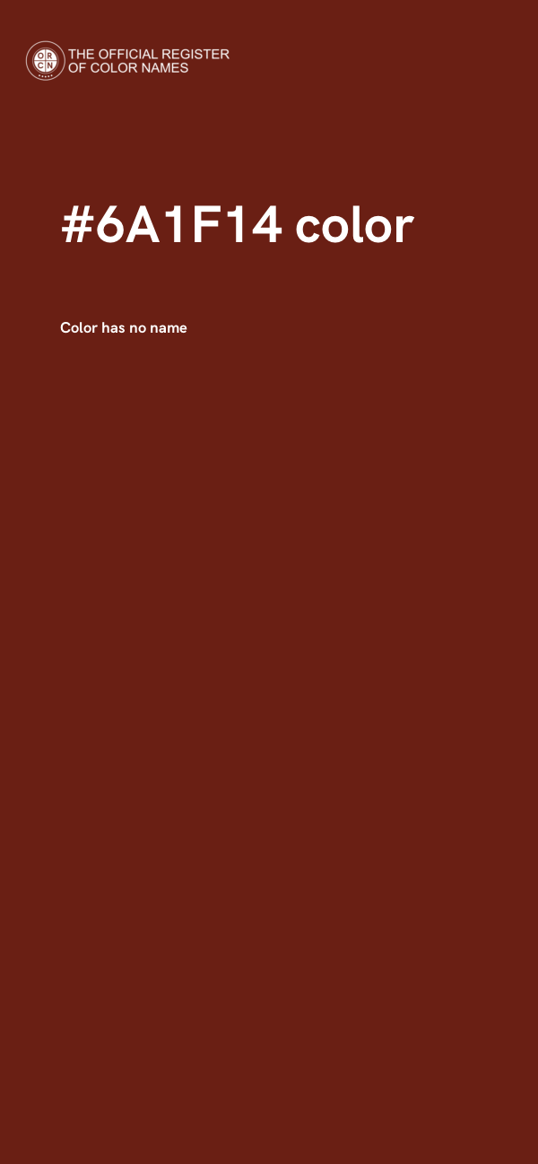 #6A1F14 color image