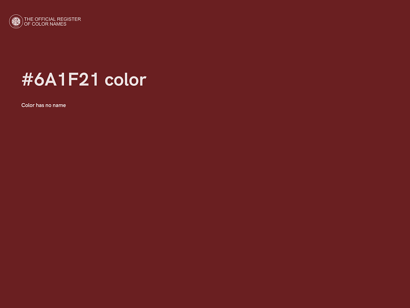 #6A1F21 color image