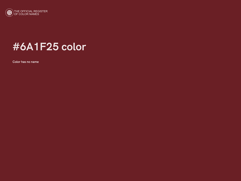 #6A1F25 color image