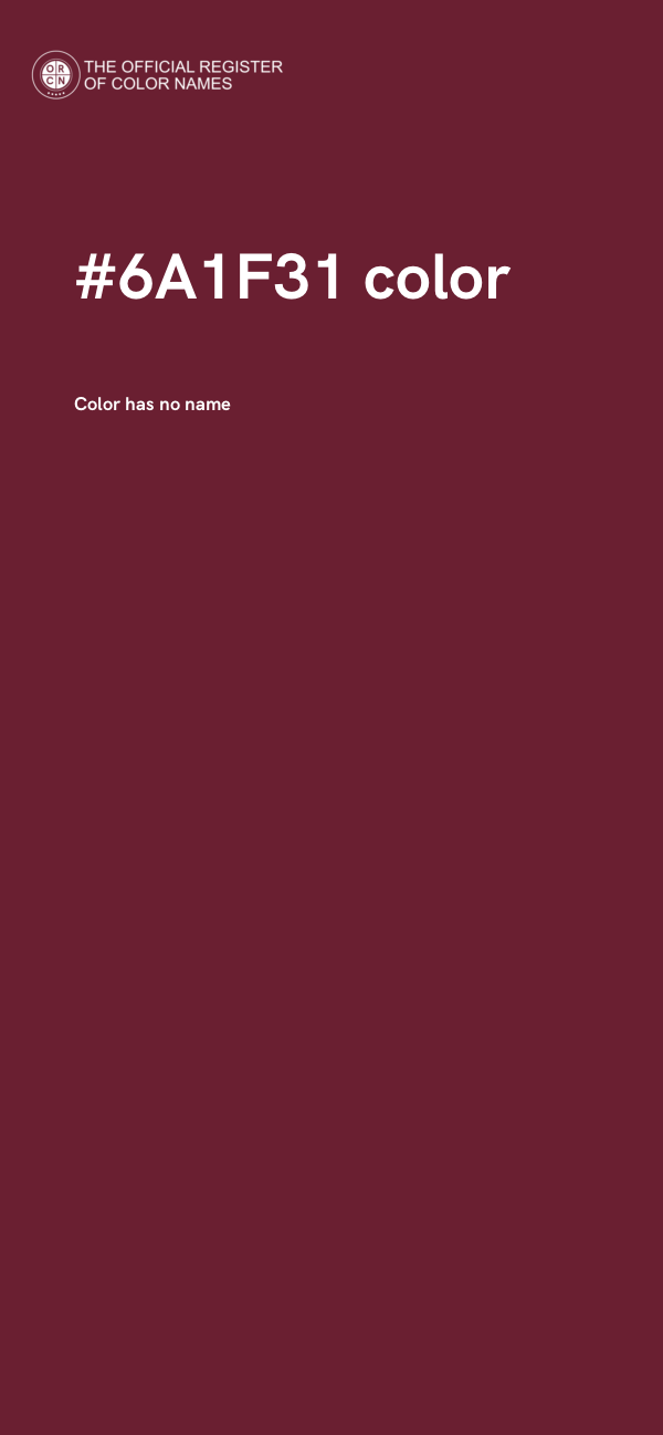 #6A1F31 color image