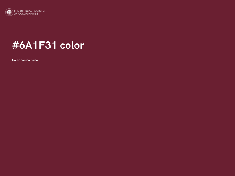 #6A1F31 color image