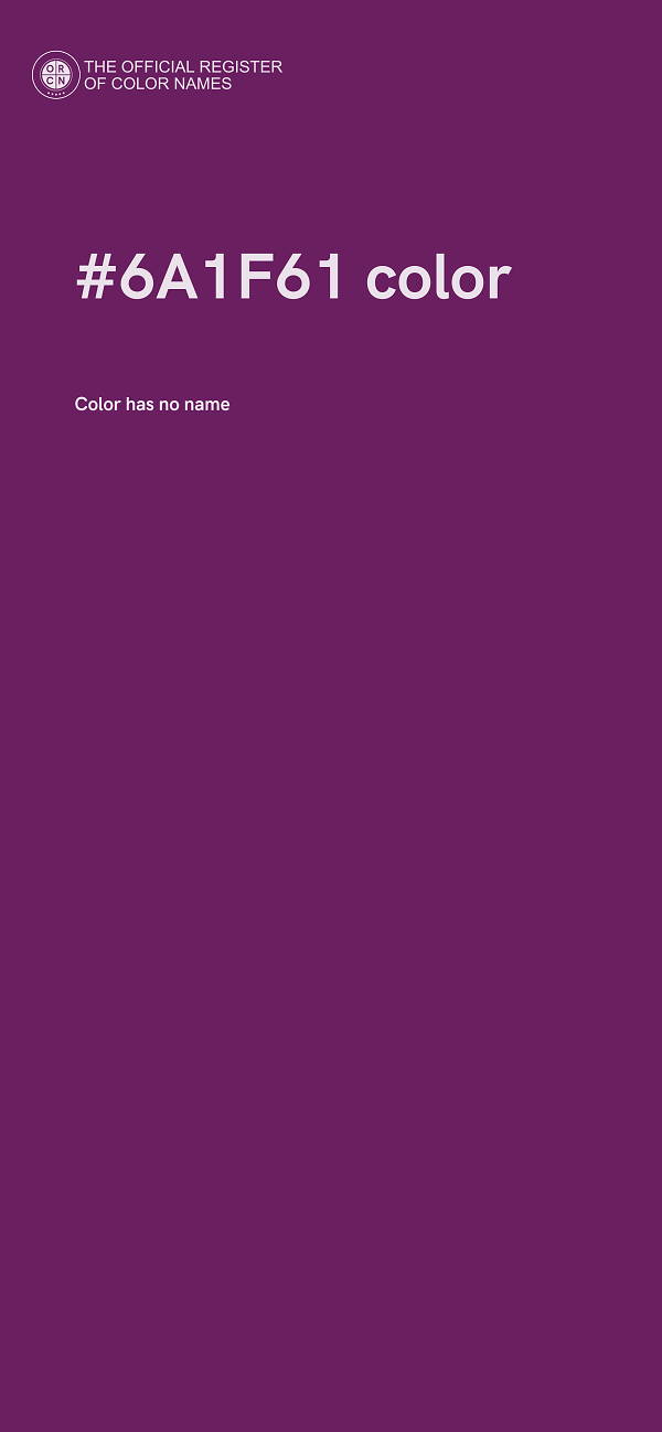 #6A1F61 color image