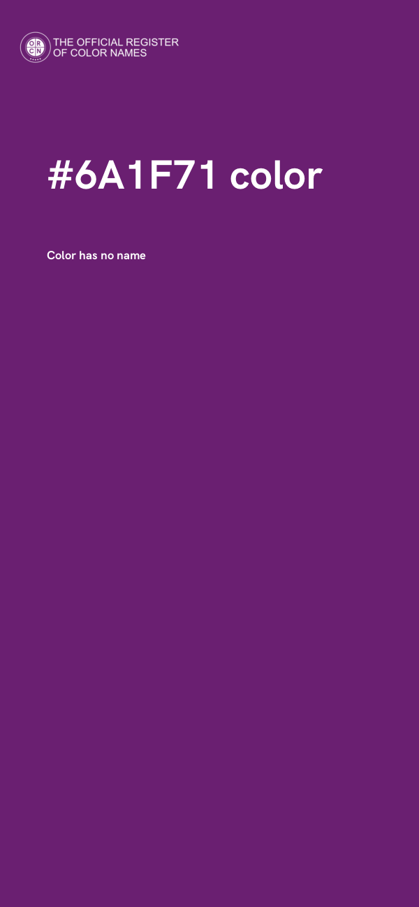 #6A1F71 color image