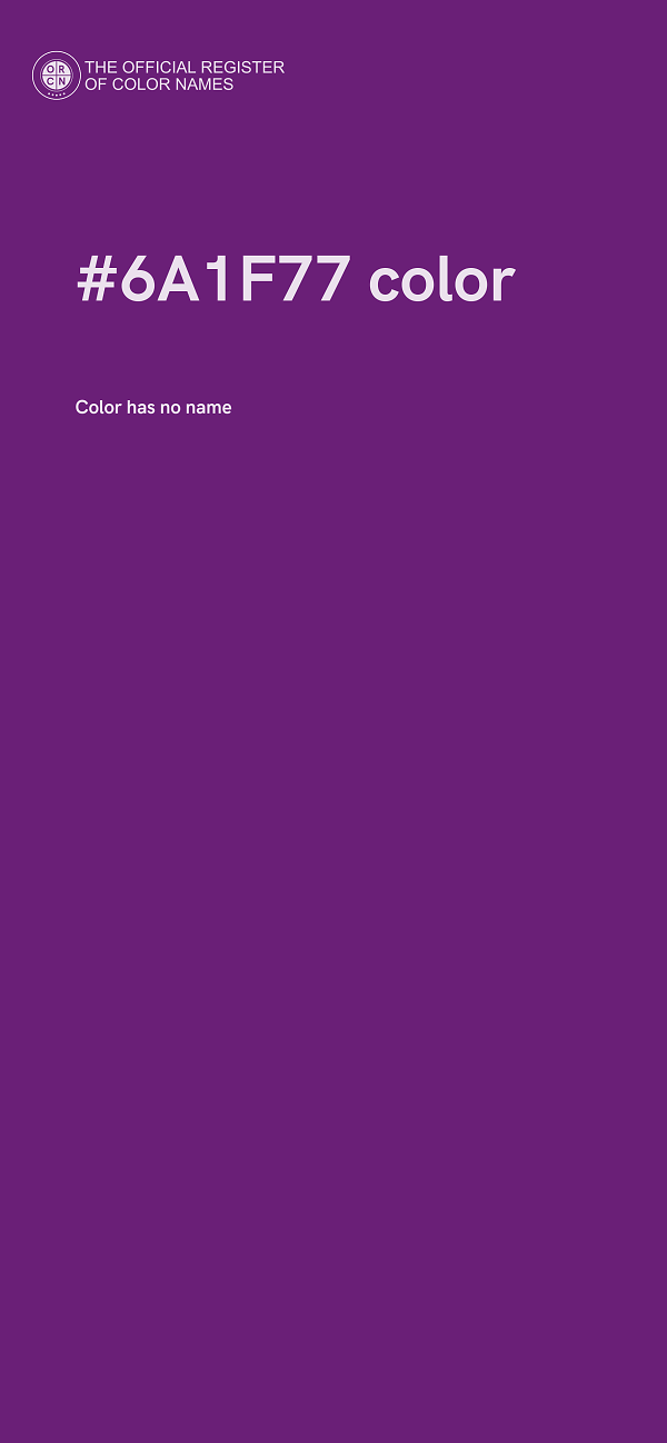 #6A1F77 color image