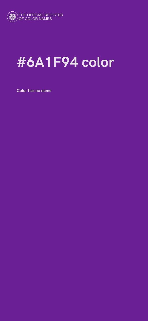 #6A1F94 color image