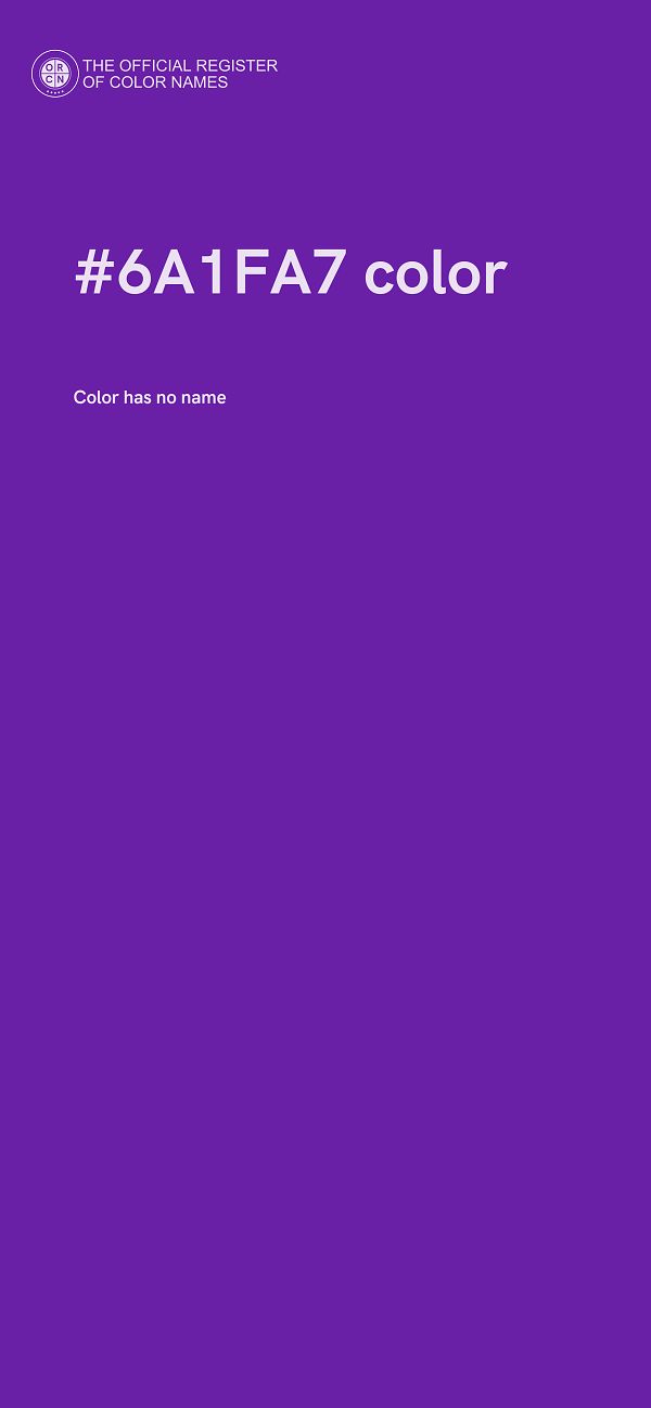 #6A1FA7 color image