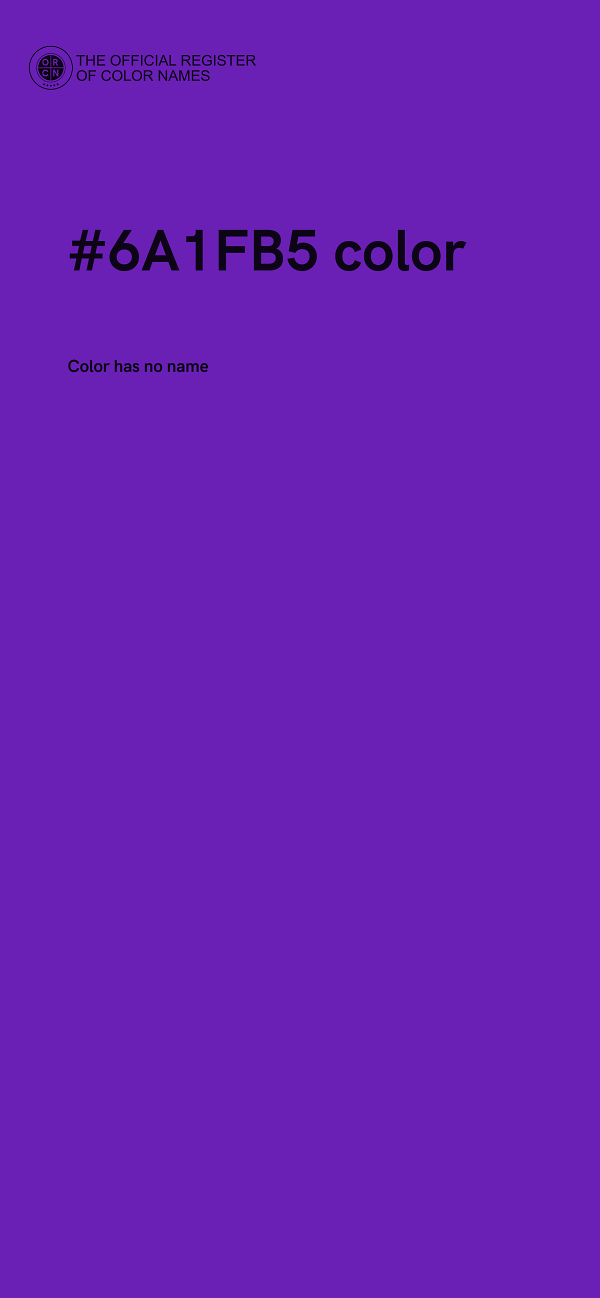 #6A1FB5 color image