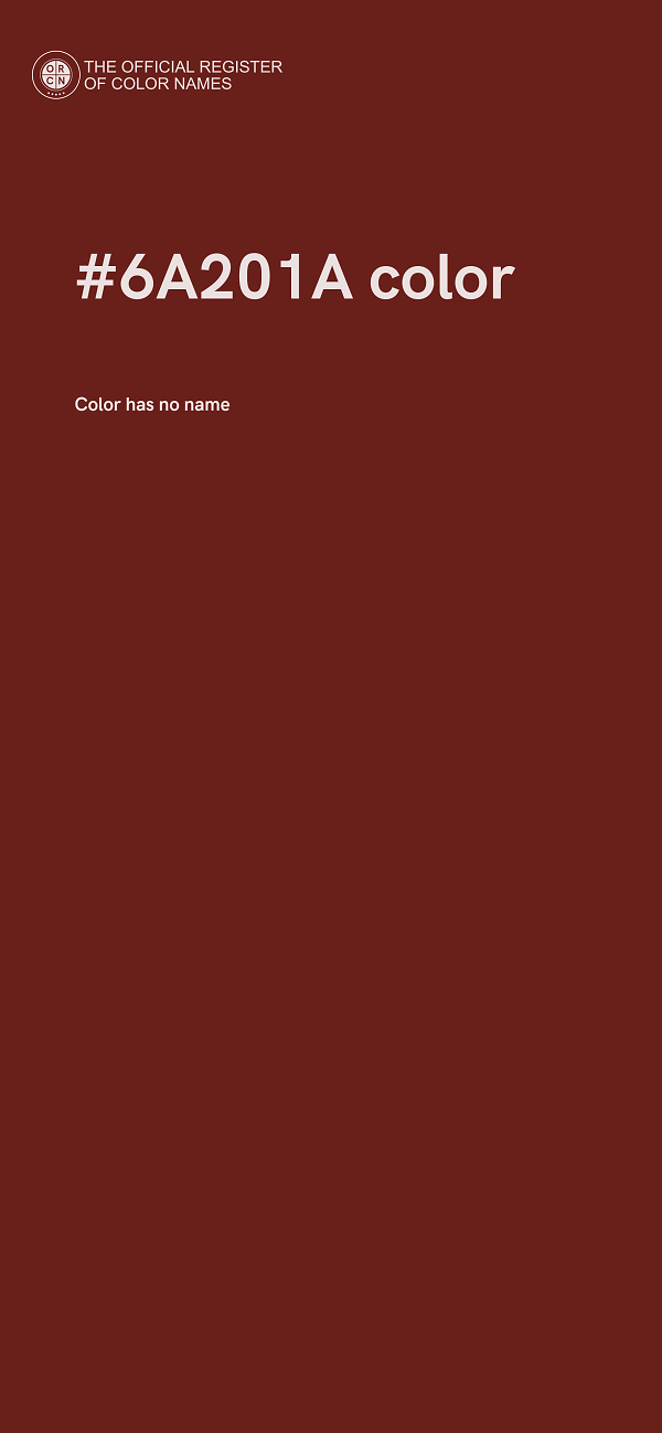 #6A201A color image