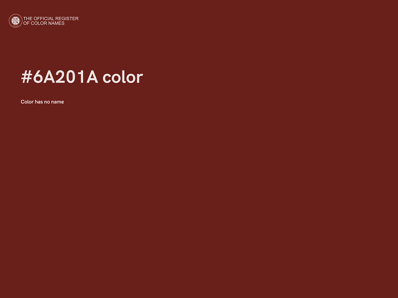 #6A201A color image