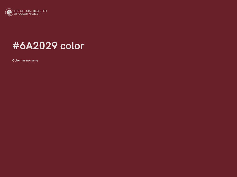 #6A2029 color image