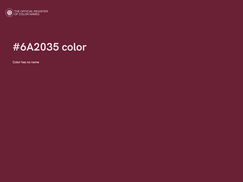 #6A2035 color image