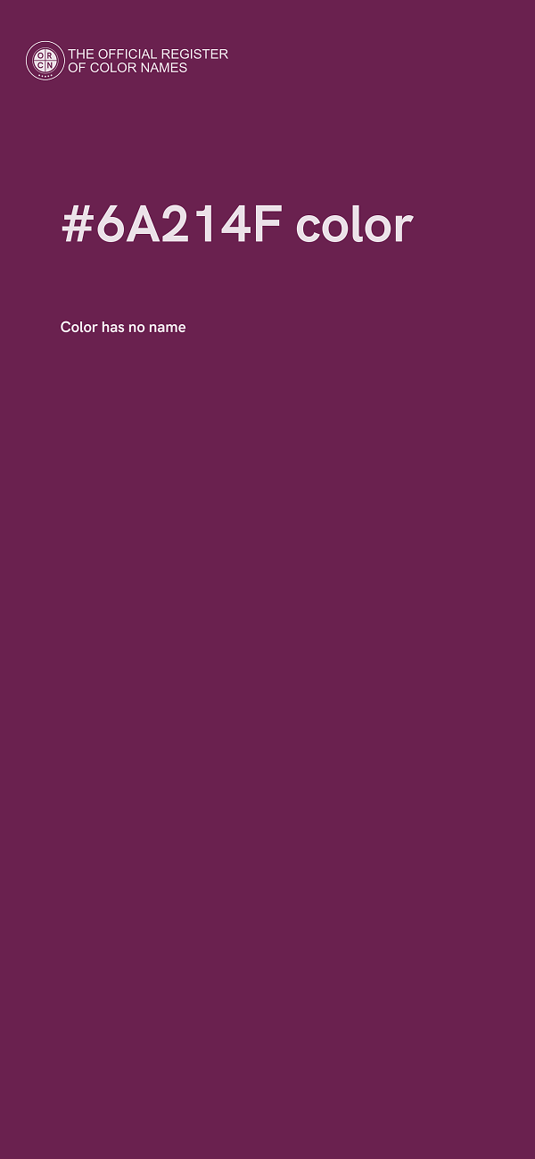 #6A214F color image