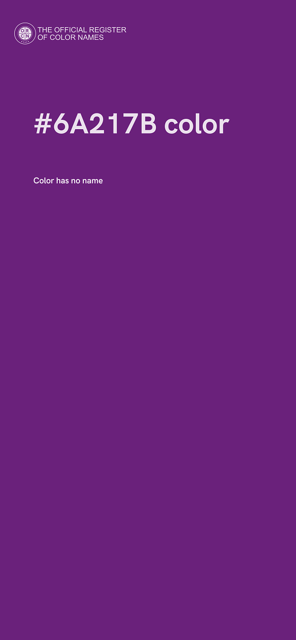 #6A217B color image