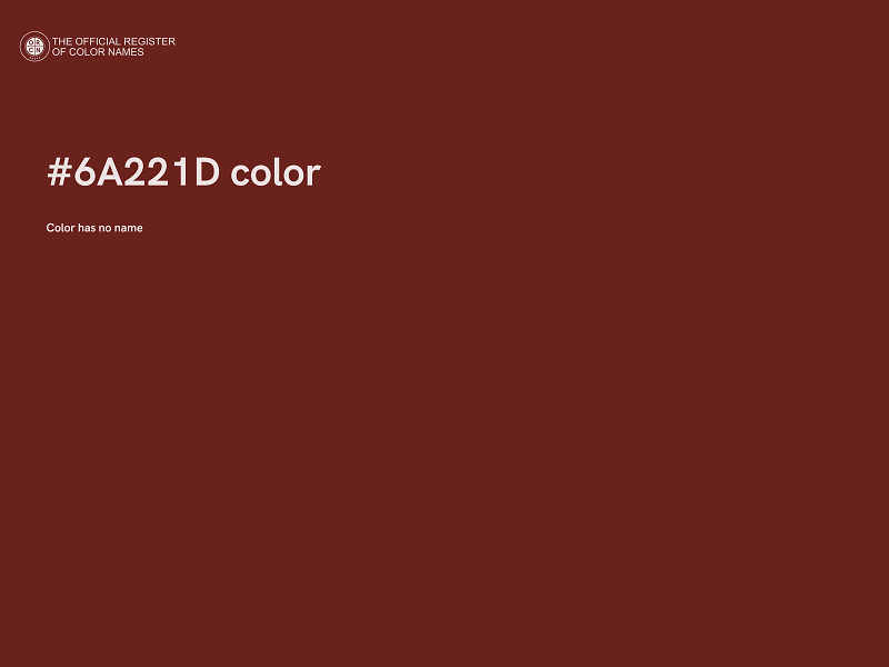 #6A221D color image