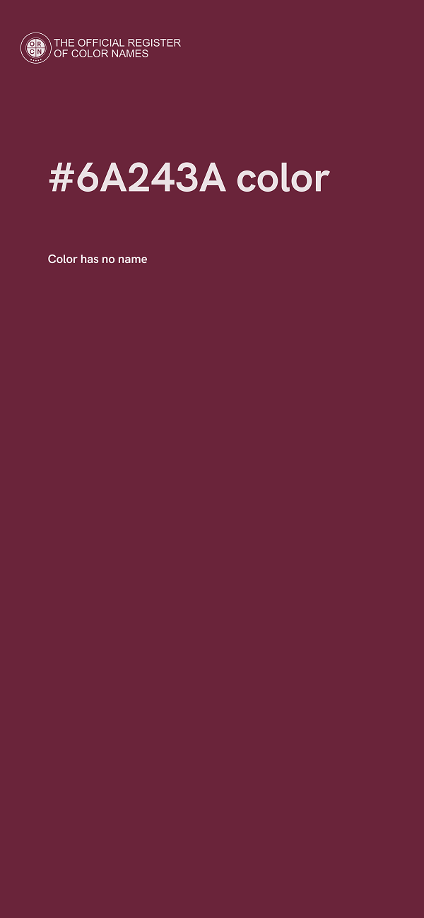 #6A243A color image