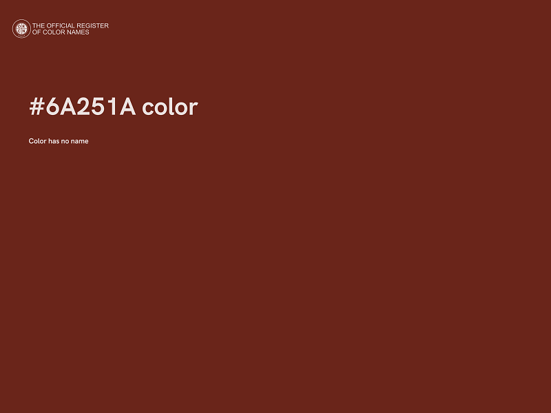 #6A251A color image