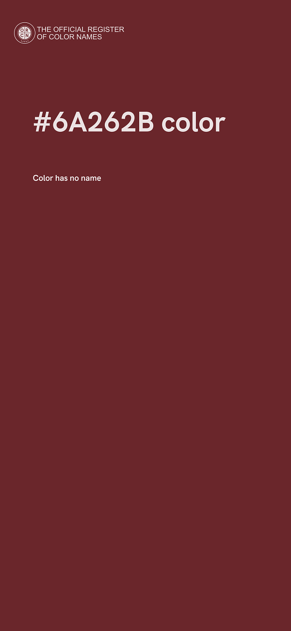 #6A262B color image