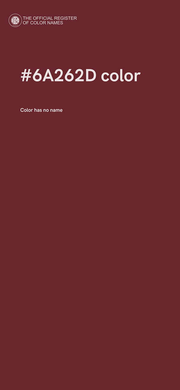 #6A262D color image