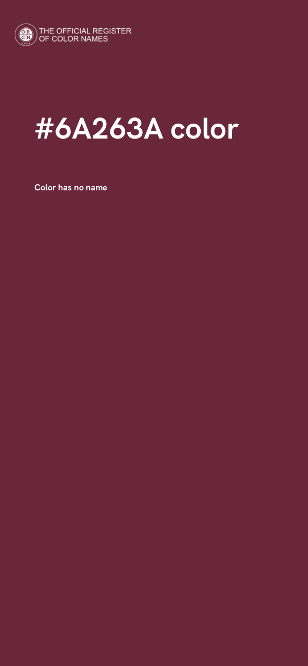 #6A263A color image