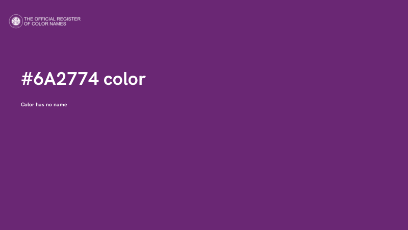 #6A2774 color image