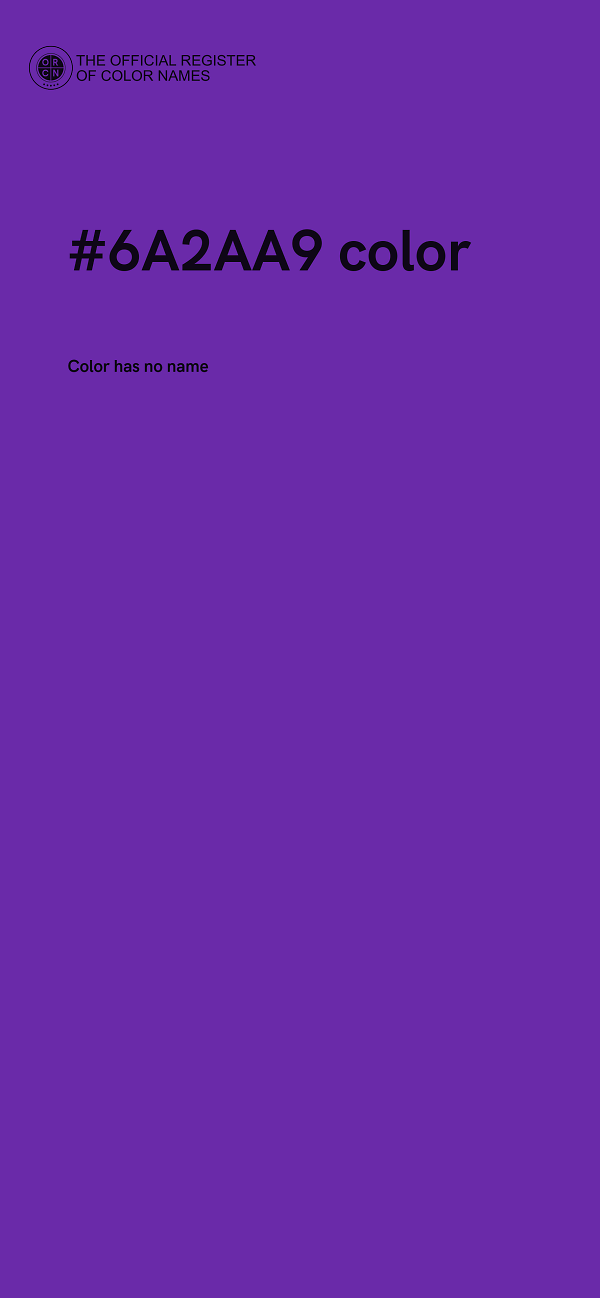 #6A2AA9 color image