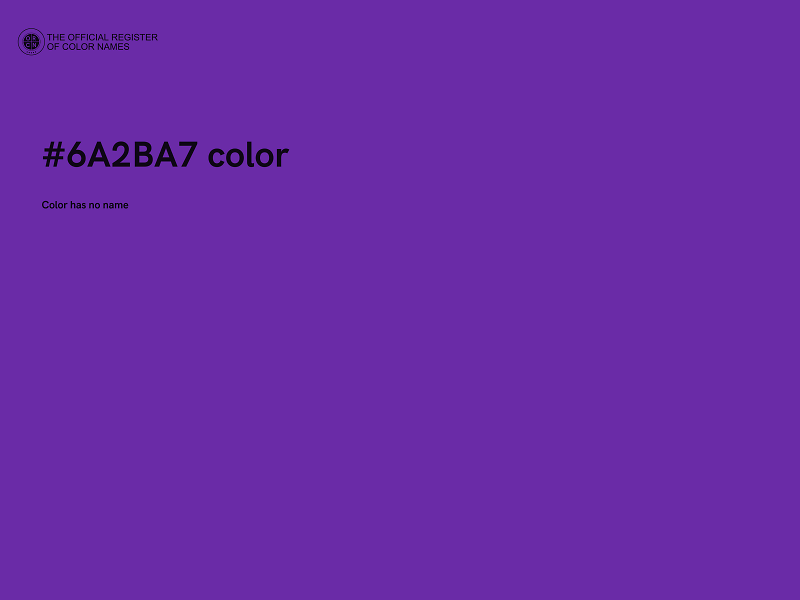 #6A2BA7 color image