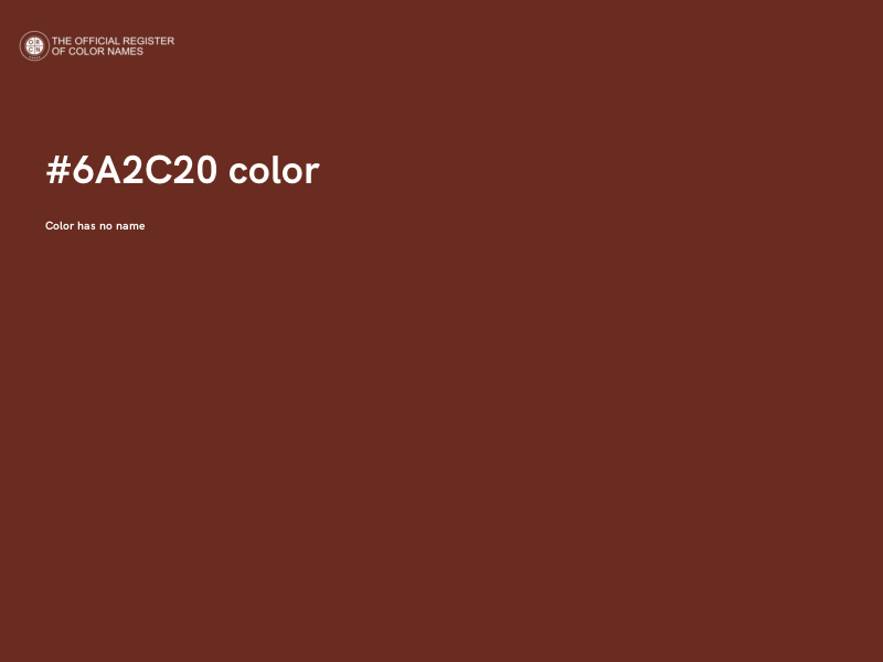 #6A2C20 color image