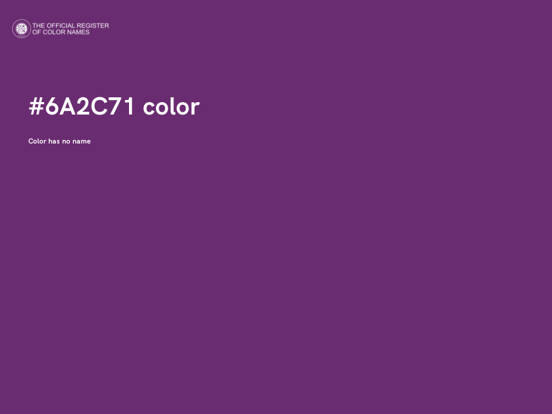 #6A2C71 color image