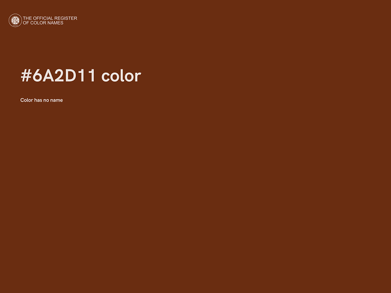 #6A2D11 color image