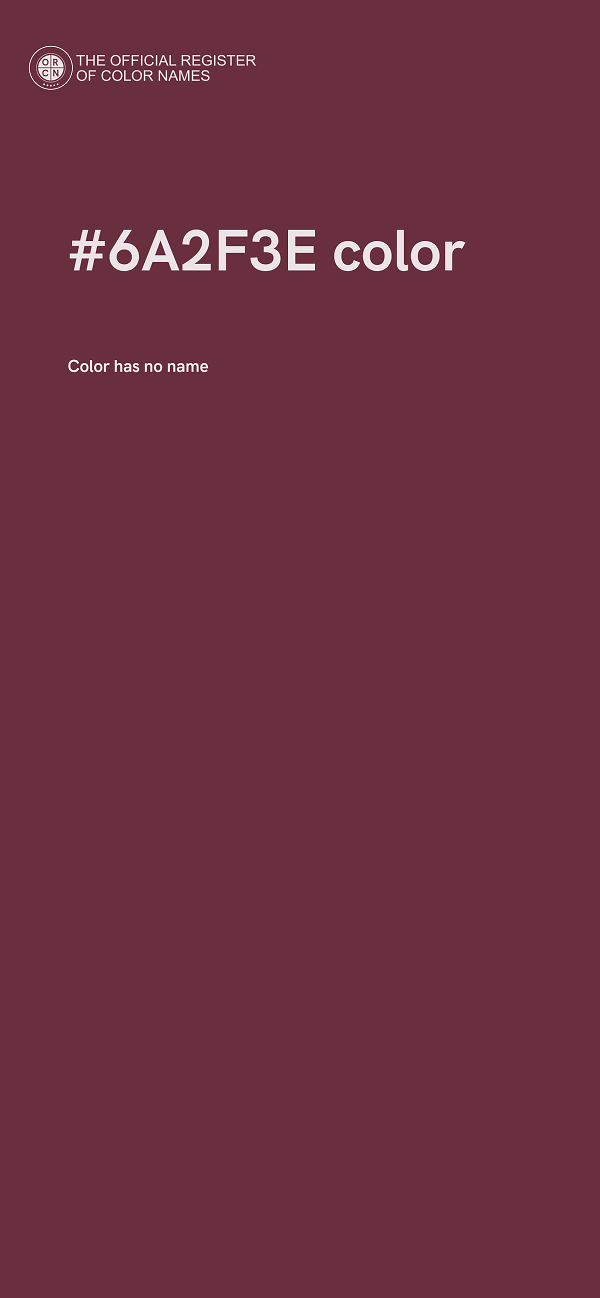 #6A2F3E color image