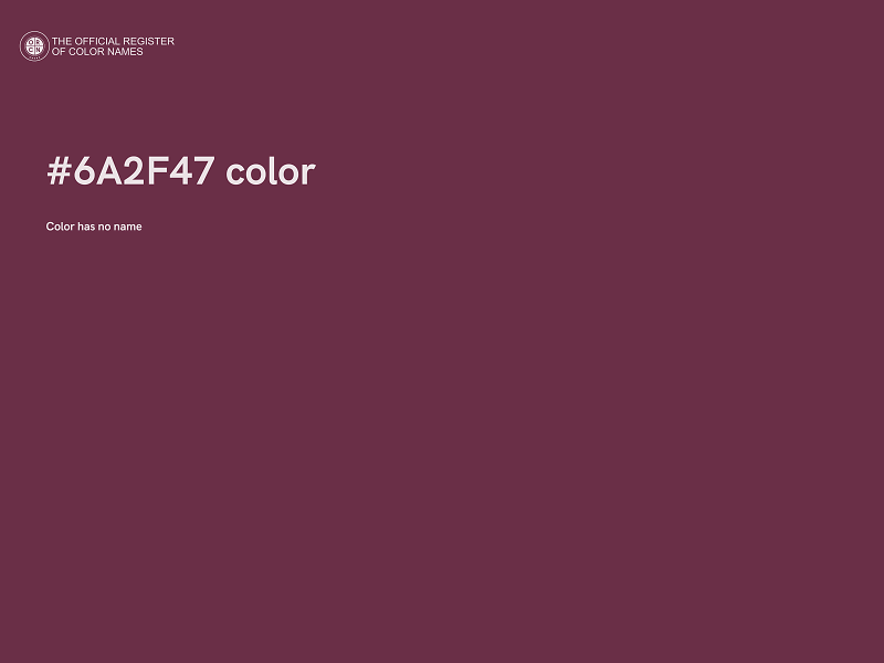 #6A2F47 color image