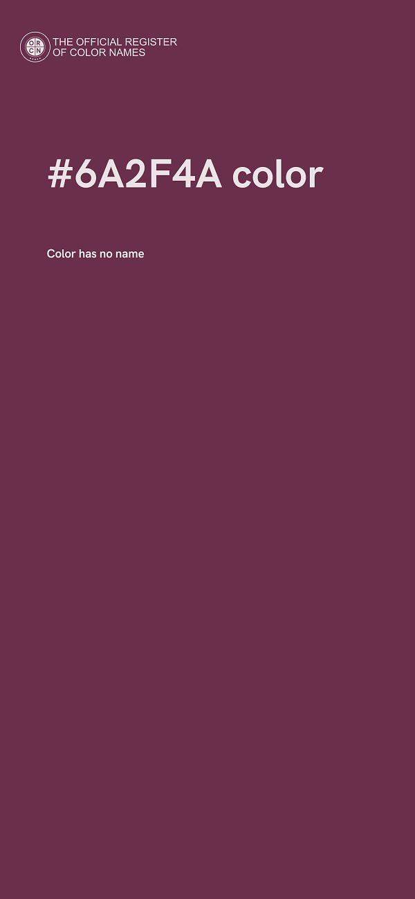 #6A2F4A color image