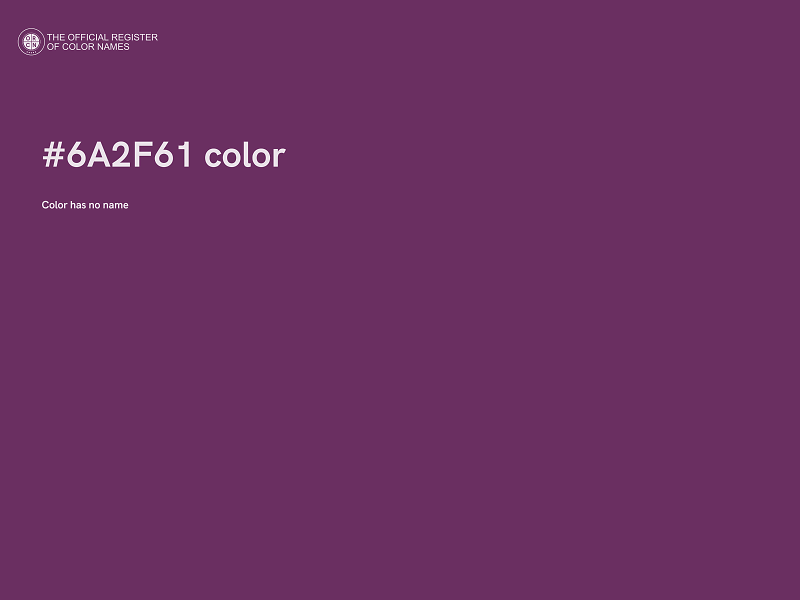 #6A2F61 color image