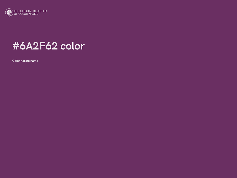 #6A2F62 color image