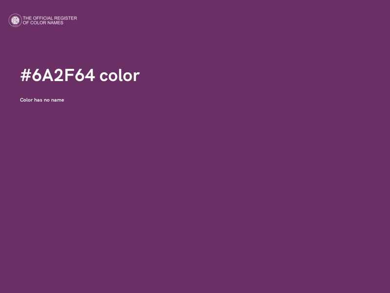 #6A2F64 color image