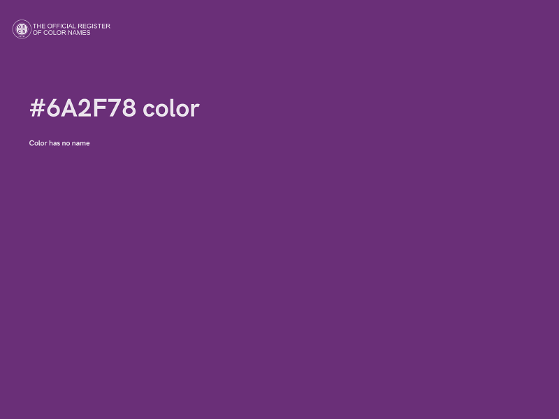 #6A2F78 color image