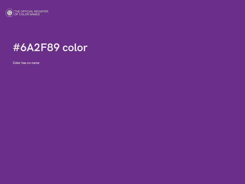 #6A2F89 color image