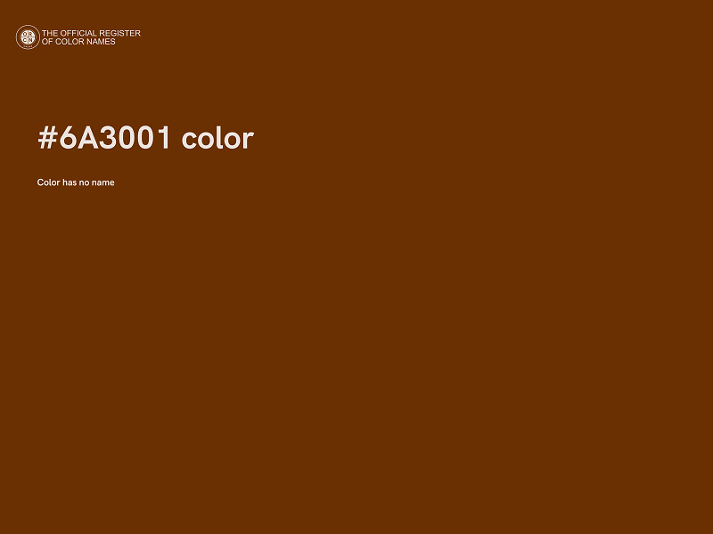 #6A3001 color image