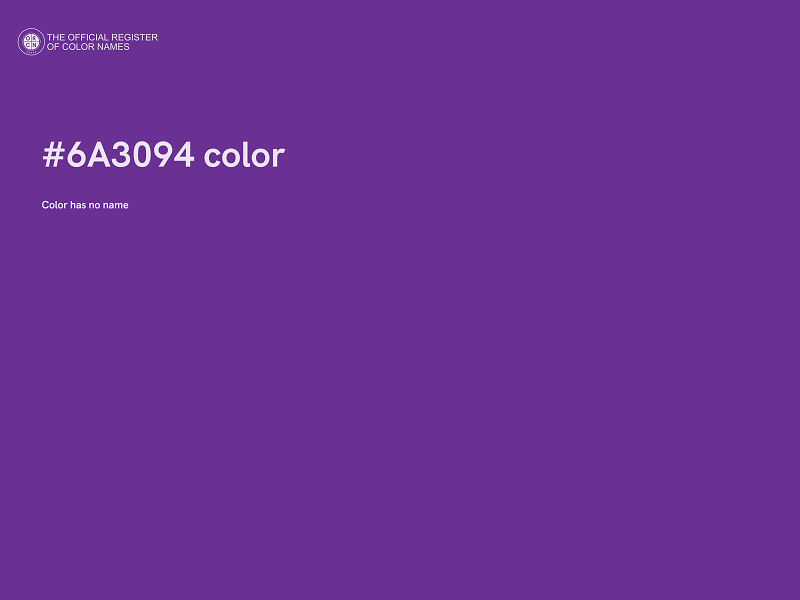 #6A3094 color image