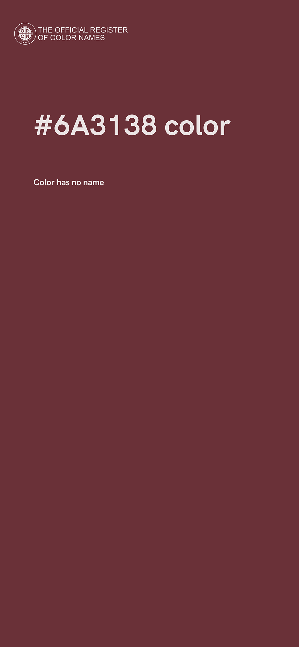 #6A3138 color image