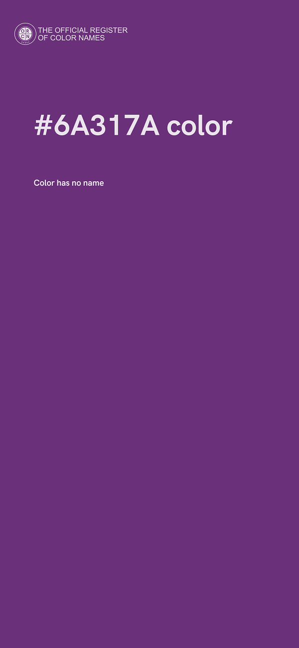 #6A317A color image