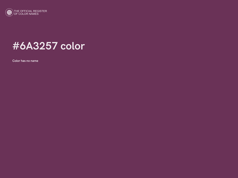 #6A3257 color image