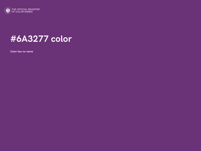#6A3277 color image