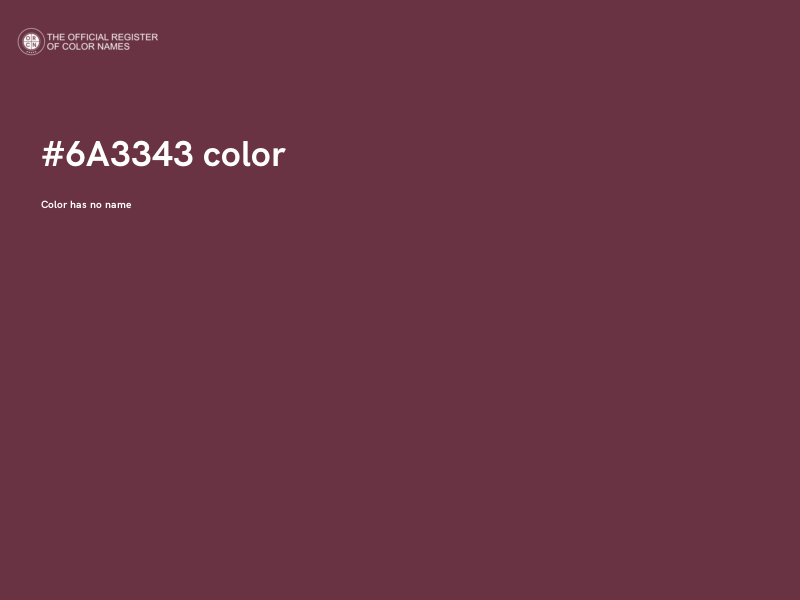 #6A3343 color image