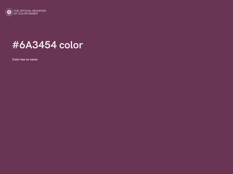 #6A3454 color image