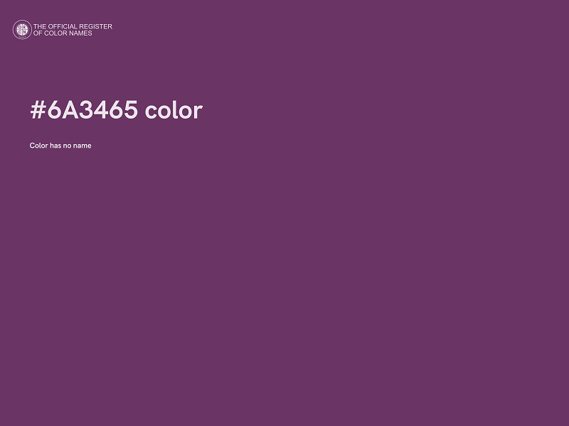 #6A3465 color image