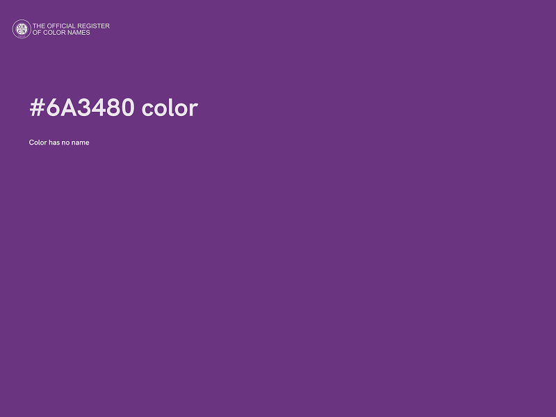 #6A3480 color image