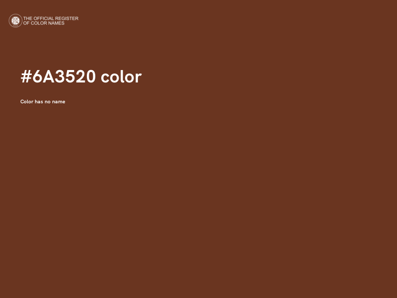 #6A3520 color image