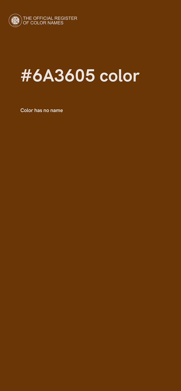 #6A3605 color image
